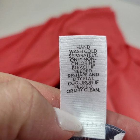 J JILL Women's Salmon Orange Two Way Poncho Button Detail Cotton Blend One Size - Picture 8 of 9